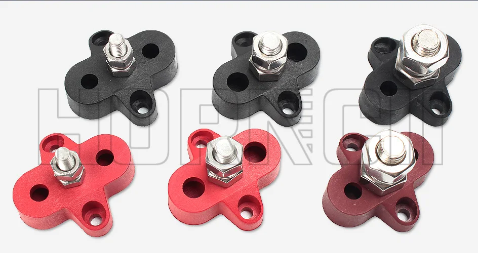 Terminal Block Stud M6 M8 M10 DC 48V Bus Bar Leistung Terminal Block Positive Negative Feste verdrahtung schrauben für lkw RV Schiff Boot – Detail 3