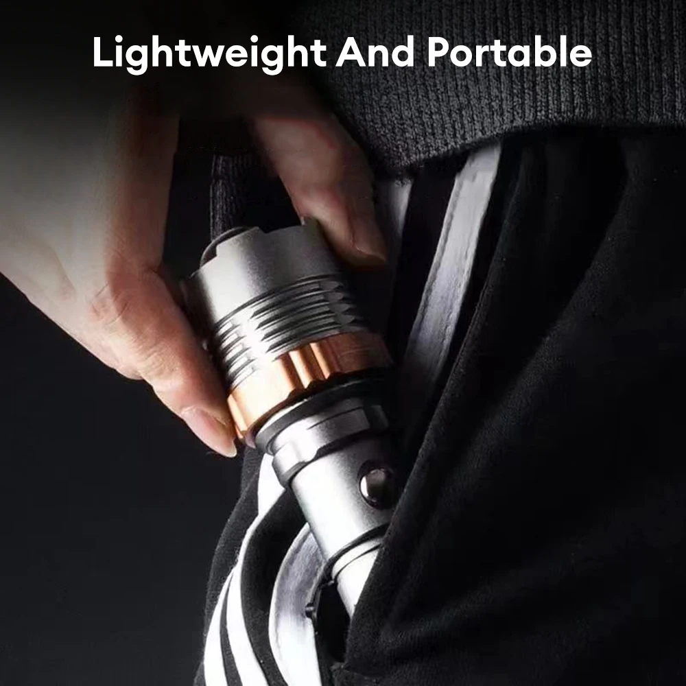 2500000LM Most Powerful Led Zoomable Flashlight Camping Emergency Torchlight Searchlight USB Rechargeable With Power Display