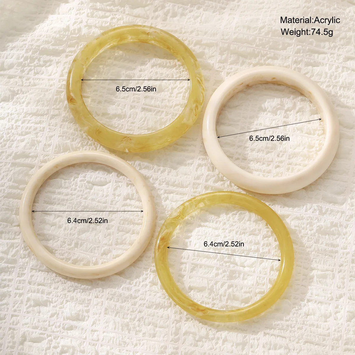 DIEZI 패션 라운드 옐로우 화이트 아크릴 와이드 팔 - Resin Jewelry Kit 리뷰 및 가격
