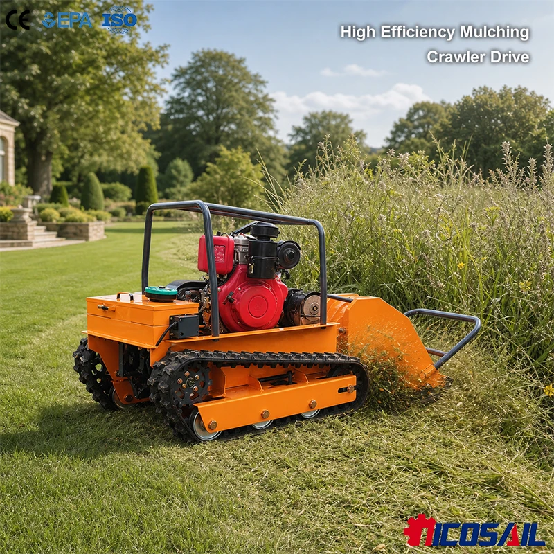 OEM Remote Control Tracked Mower Machine Custom Flail Cutter for Farm Land Weed Removal and Vegetation Management