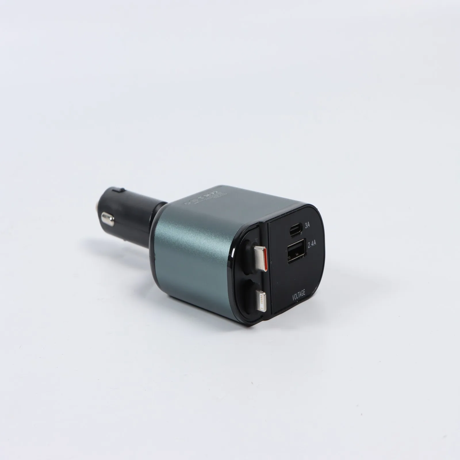 

XSC-66W-4IN1 Выдвижной адаптер автомобильного зарядного устройства PD QC3.0 AFC для различных мобильных устройств