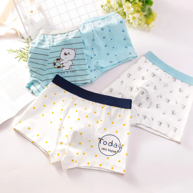Jungen Boxer Briefs Kinder Baumwolle Unterwäsche Atmungsaktive Baby Unterhose Teenager Cartoon Print Weiche Kinder Höschen 2-14Y 2024 Neue – Detail 5