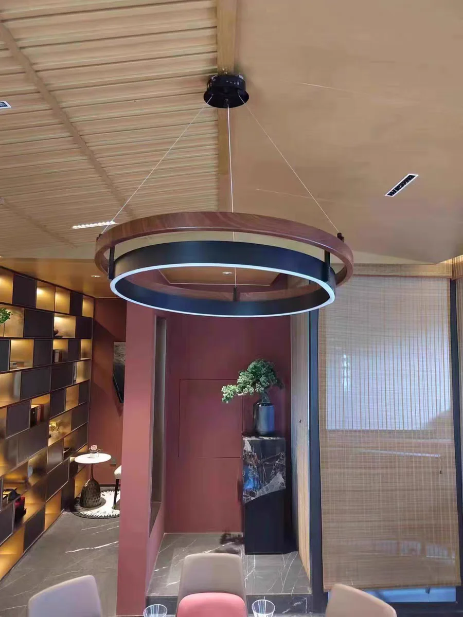 Decorative LED Double Circular Pendant Light in Modern Nordic Style for Dining Room, Bedroom, Living Room, Villa or Kitchen