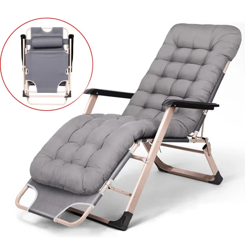 

Folding chair portable outdoor folding office armchair camp bed beach chair lunch break recliner lazy chair nap bed