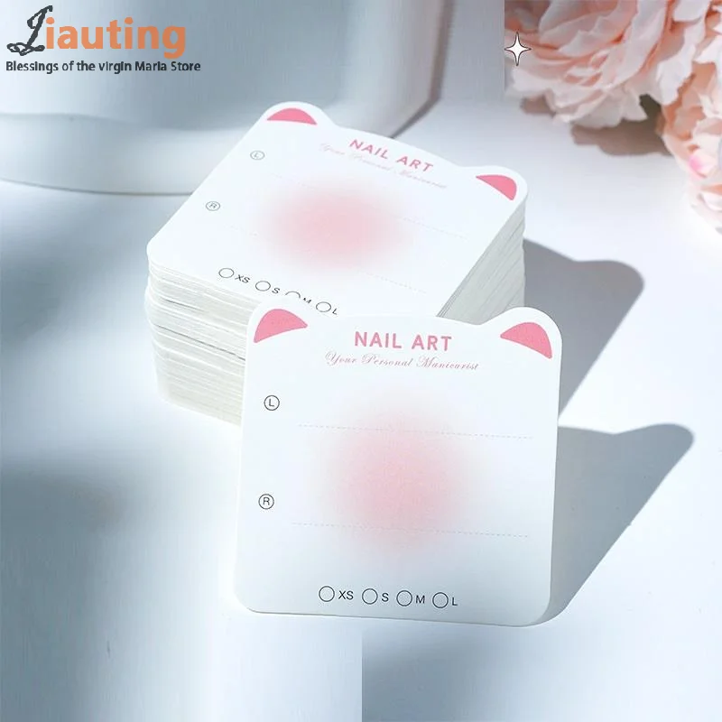 Cartes en carton à pression sur le fond des ongles, sac d'emballage carré pour affichage de Nail Art, accessoires Photo, carte de faux ongles, outils de manucure