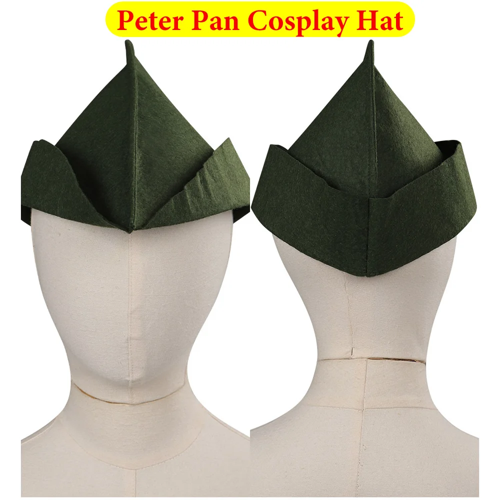 Gorro de Peter Pan de 54 cm, Accesorio de Disfraz de Wendy Pan de la Película 2023, Gorro de Halloween, Accesorios de Carnaval, Regalos