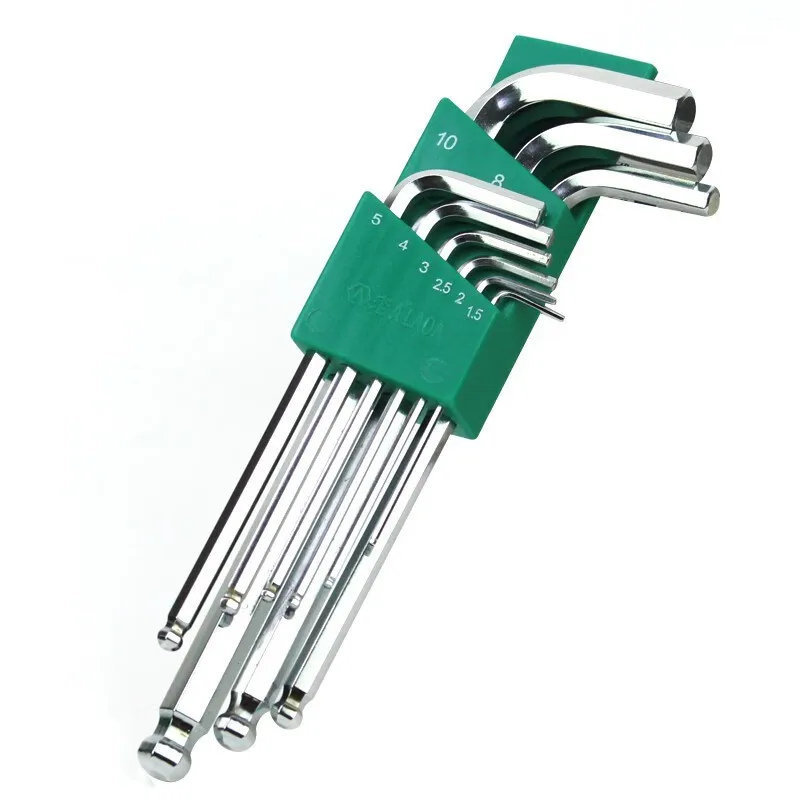 LAOA Mirror S2 Allen Wrench Screwdriver Set 9PCS Mirror lengthened ball head Allen Wrench