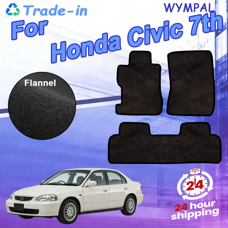 

Nylon Suede For Honda Civic 7th Gen Ferio 2001~2005 Car Floor Mats Rugs Panel Footpads Carpet Cape Anti Slip Foot Pads Stickers
