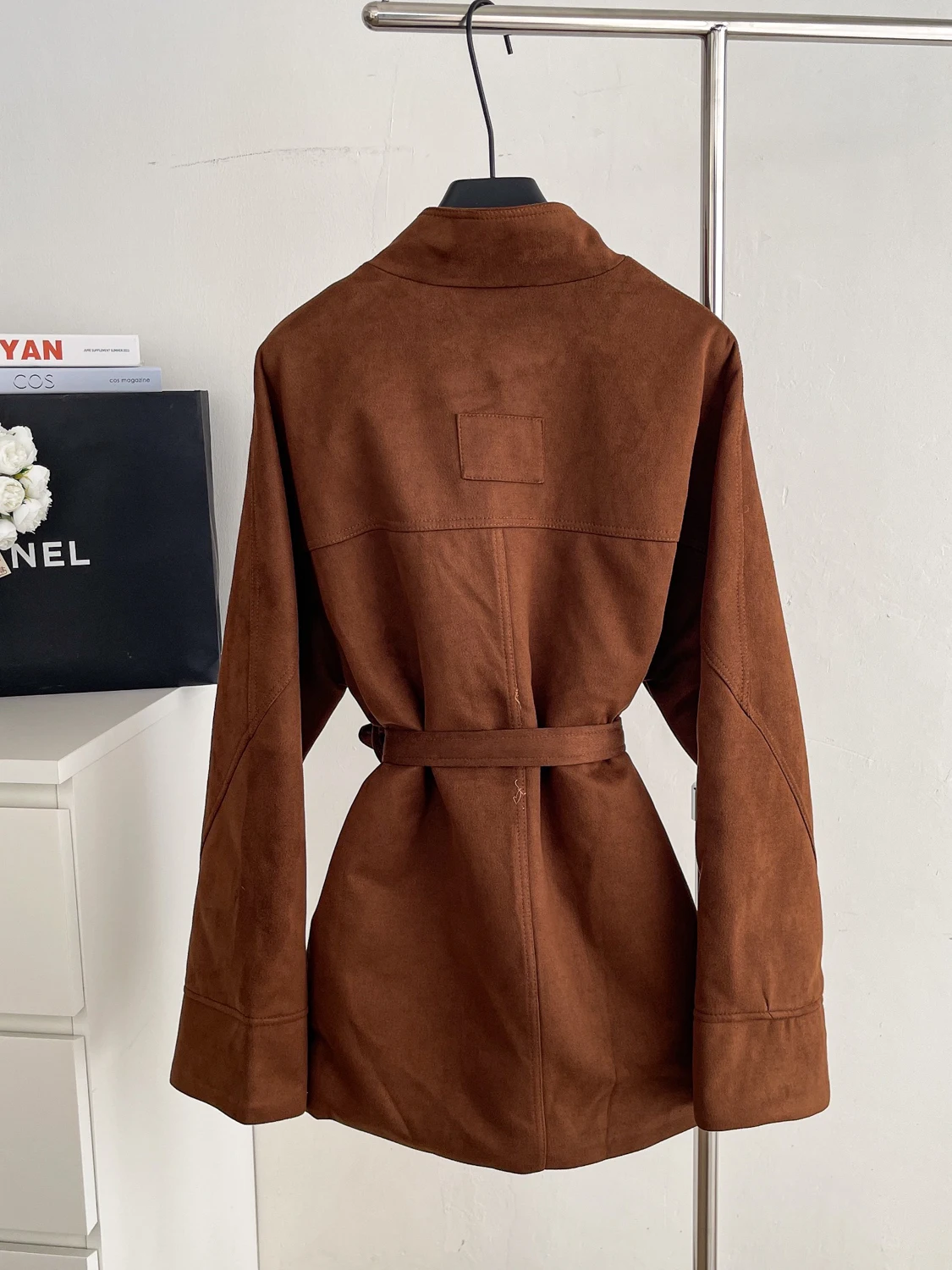 

Женское пальто Long Sve в стиле ретро Faion Heavy Du со стразами и поясом, весенне-осеннее женское пальто небольшого размера, верхняя одежда Ele Lady