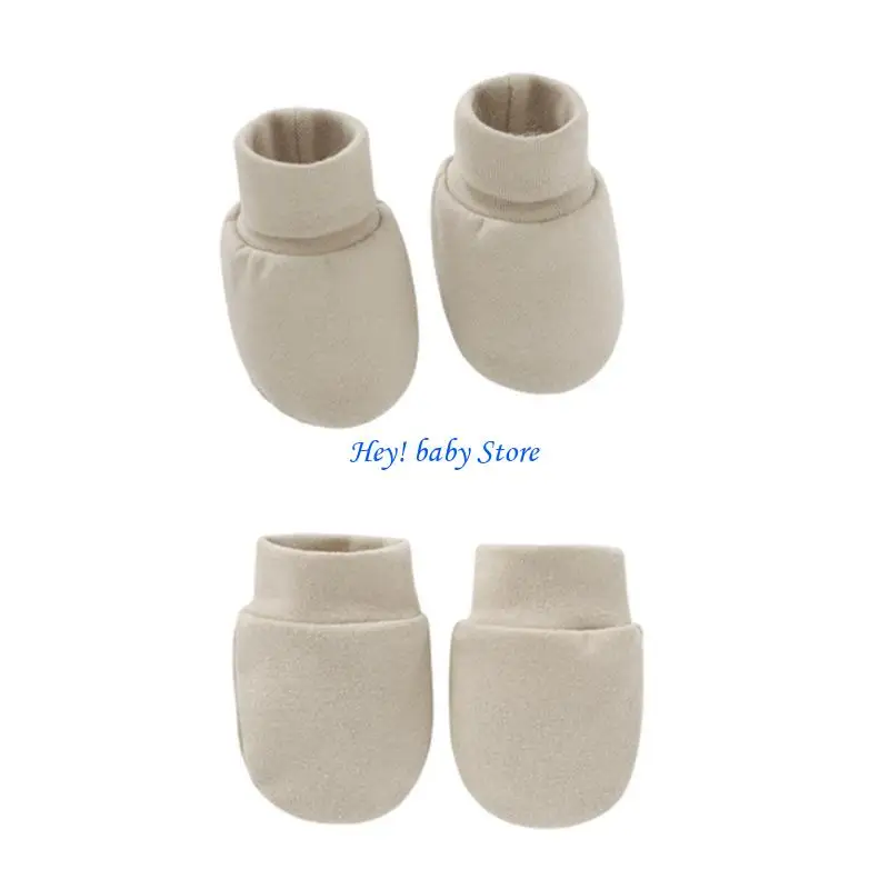 

Q1FE варежки без царапин, набор носков для младенцев, новорожденных, малышей, подарки для душа, набор варежек