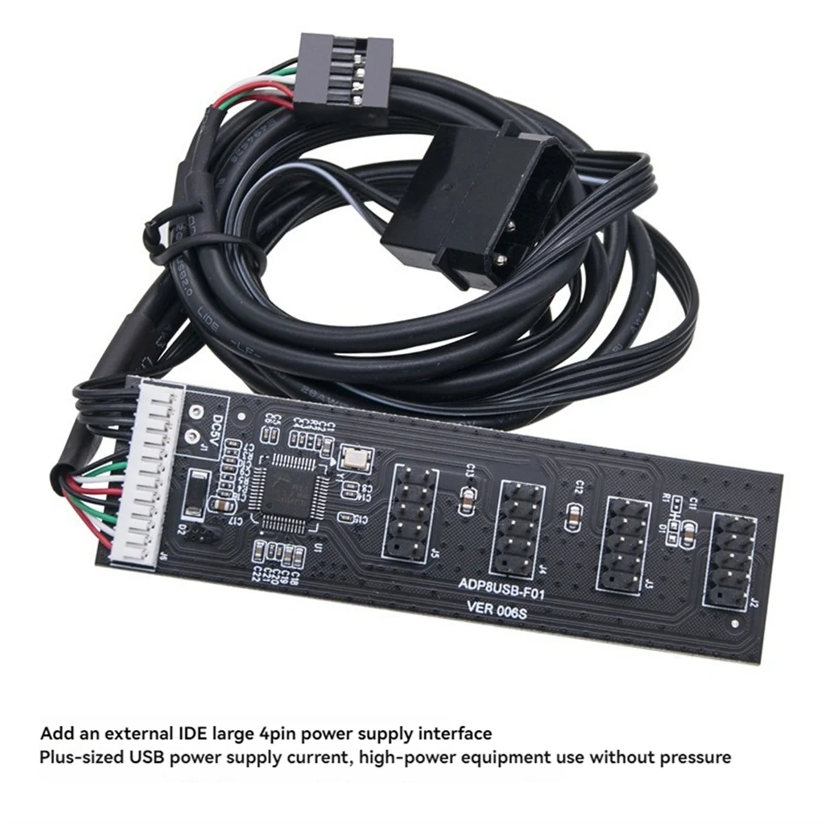 (Limited Offer)USB2.0 Header Splitter 9 Pin 1 to 4 Extension Hub Splitter with SATA Interface Cable for PC Mainboard Adapter