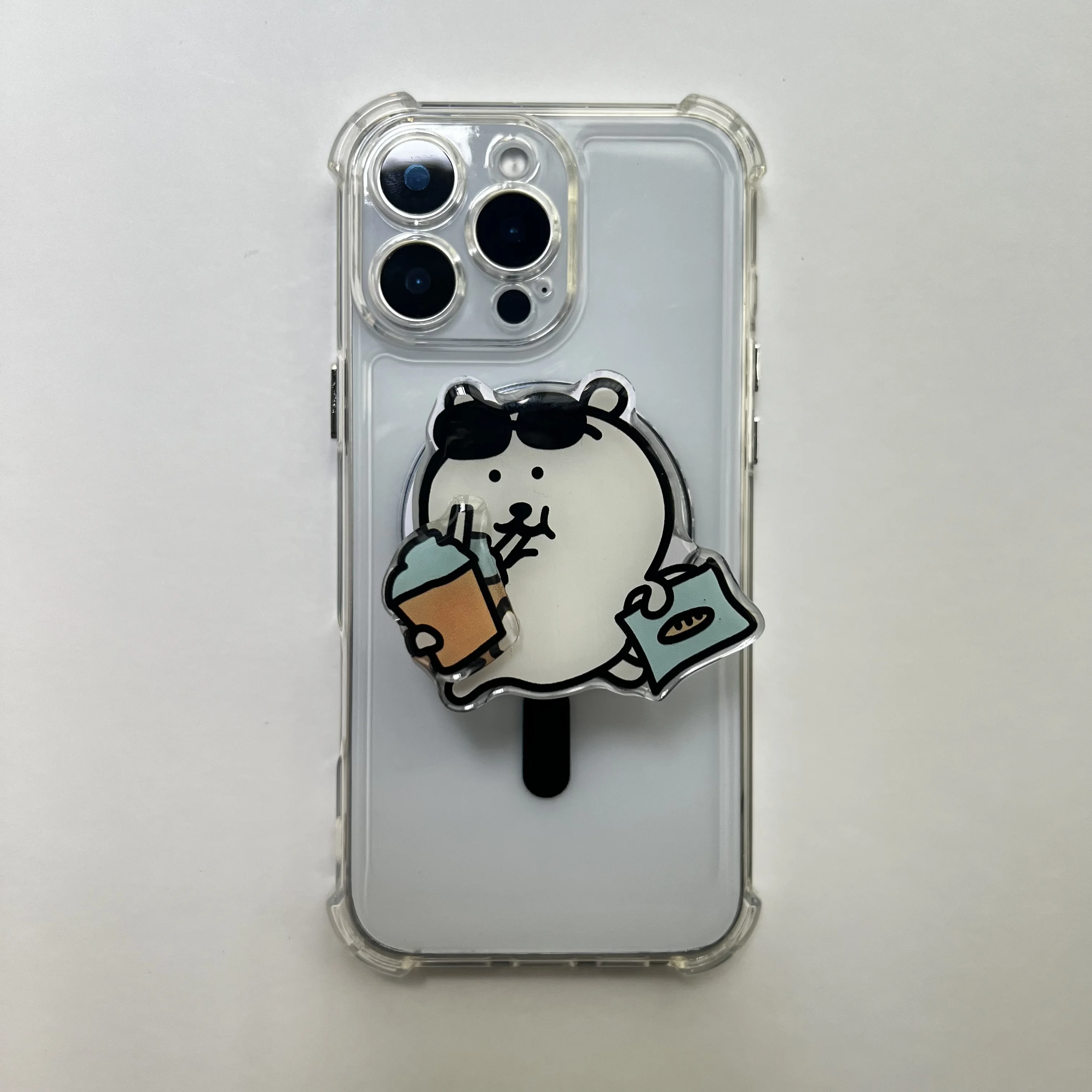 Lindo paquete Emoji fresco y elegante con rotación de 360 grados para soporte de teléfono Magsafe plegable para Iphone Samsung funda de teléfono regalo para niña