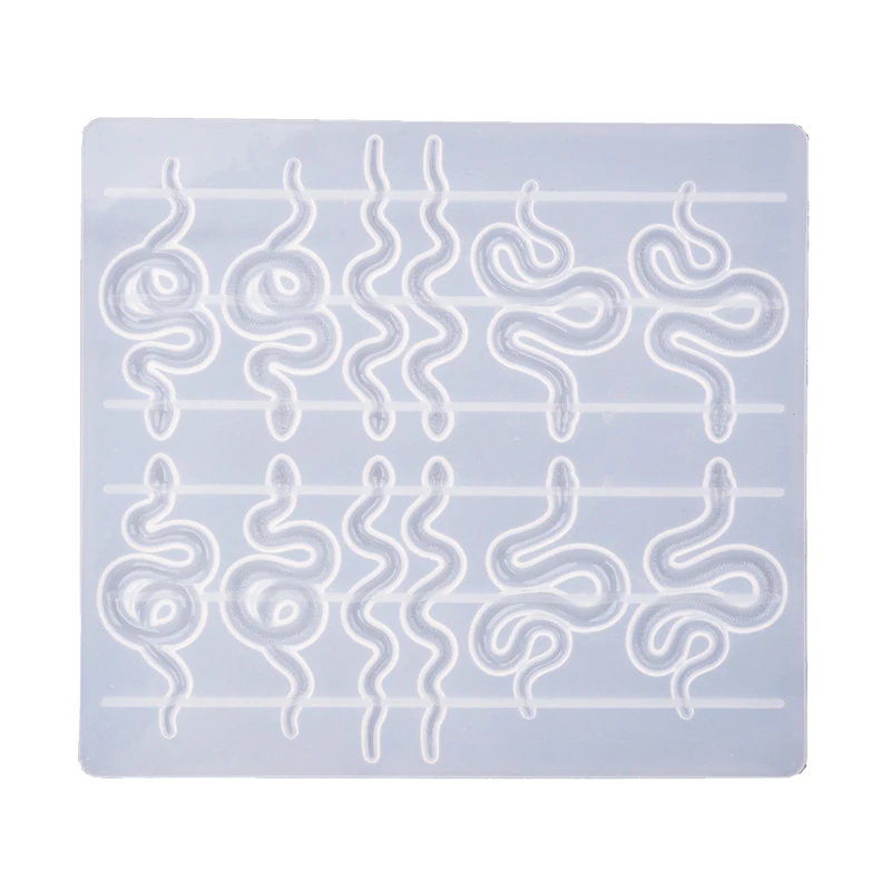 Snake Earring Hars Mold, Siliconen Epoxyhars Casting Mallen Voor Ambachten DIY, Sieraden Maken, Stud Earring, Hanger, Sleutelhanger