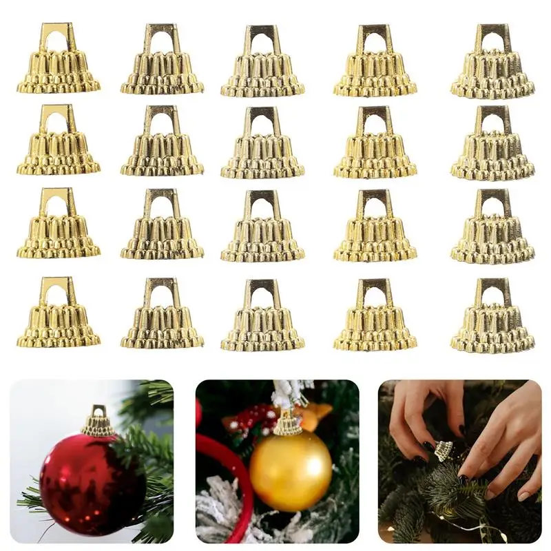 Plastic Christmas Tree Hanging Ball Caps Pendant Balls Top Christmas Ball Replacement Caps For Christmas Tree Ball DIY Materials