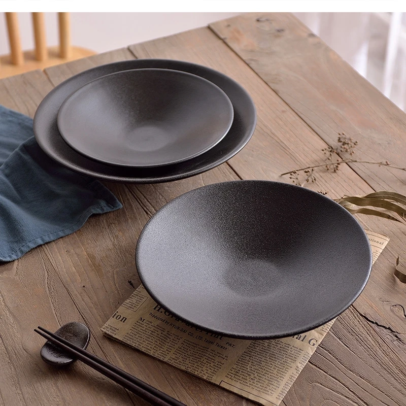 

ceramic large 10-inch black restaurant hotel 8-inch noodle