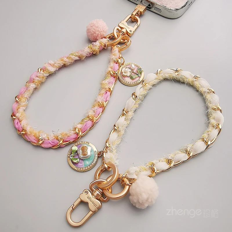 

Ремешок для мобильного телефона с жемчужной подвеской на запястье, короткий стиль, чехол для мобильного телефона с защитой от потери, женский новый стиль