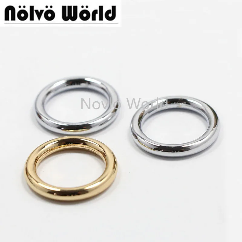 50pcs 5 colors 4mm line 3/4 inch O Rings ,bags purse handmade 2cm round solid cast round ring