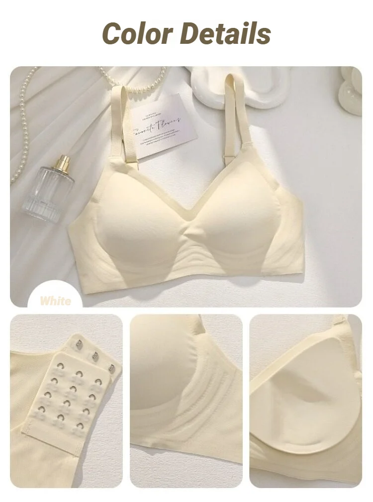 Nahtloser BH für kleine Brüste, Damen-Push-up-BH, bequem, ohne Bügel, weiche Unterstützung, geschlossene Unterwäsche für Frauen mit kleinen Brüsten, ohne Ränder. – Detail 15