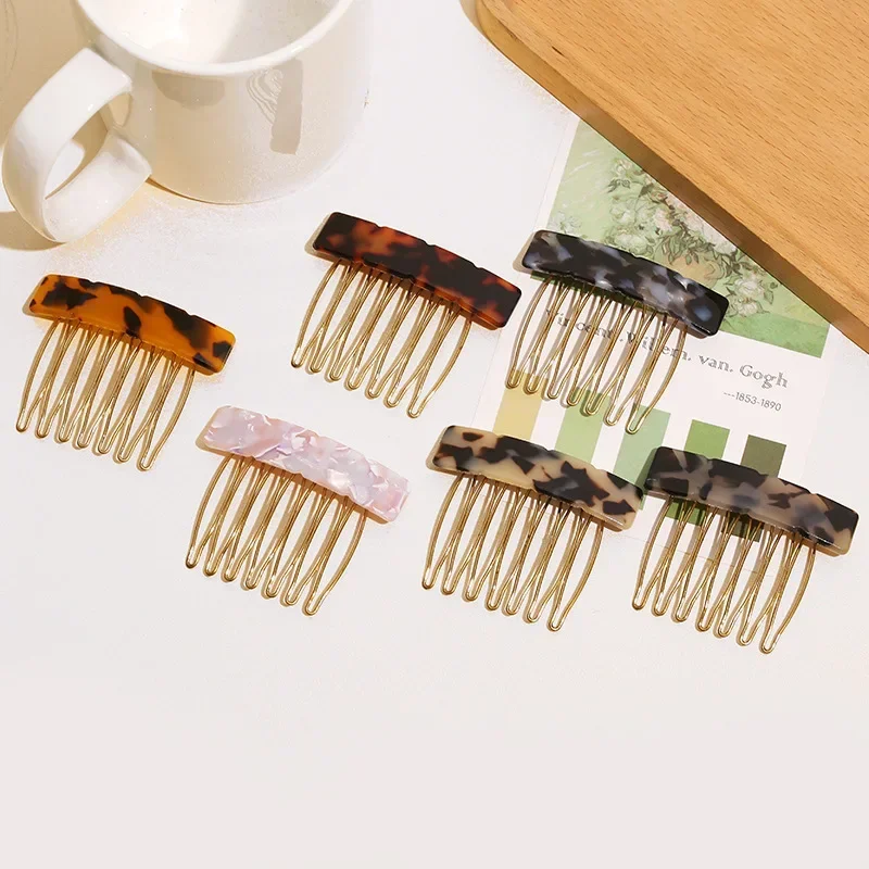 

Small Size 7 Teeth Insert Comb Clip Women Hair Styling Hairpins Women Headwear Jewelry Bangs Broken Hair Comb Clip Girls Gifts