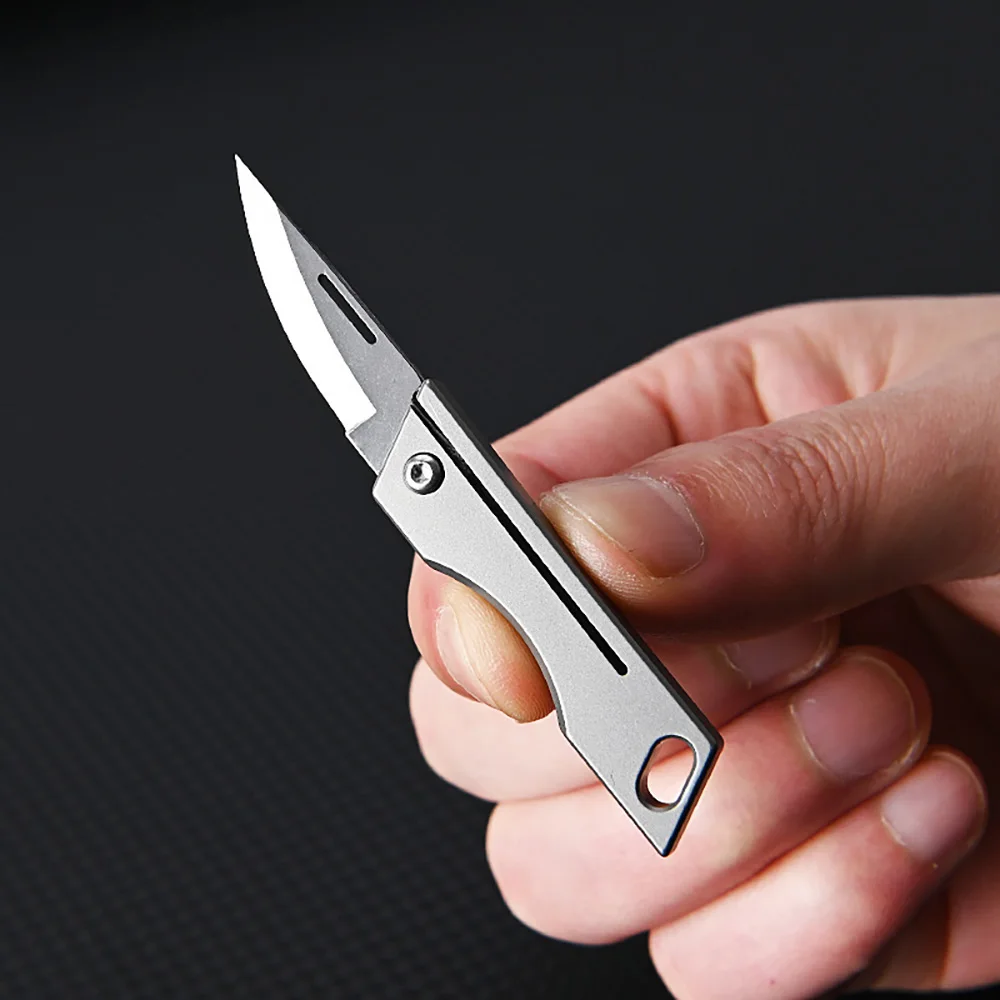 EDC Titanium mini folding knife pocket knive thin pocket knife pocket knife for women Fruit knives