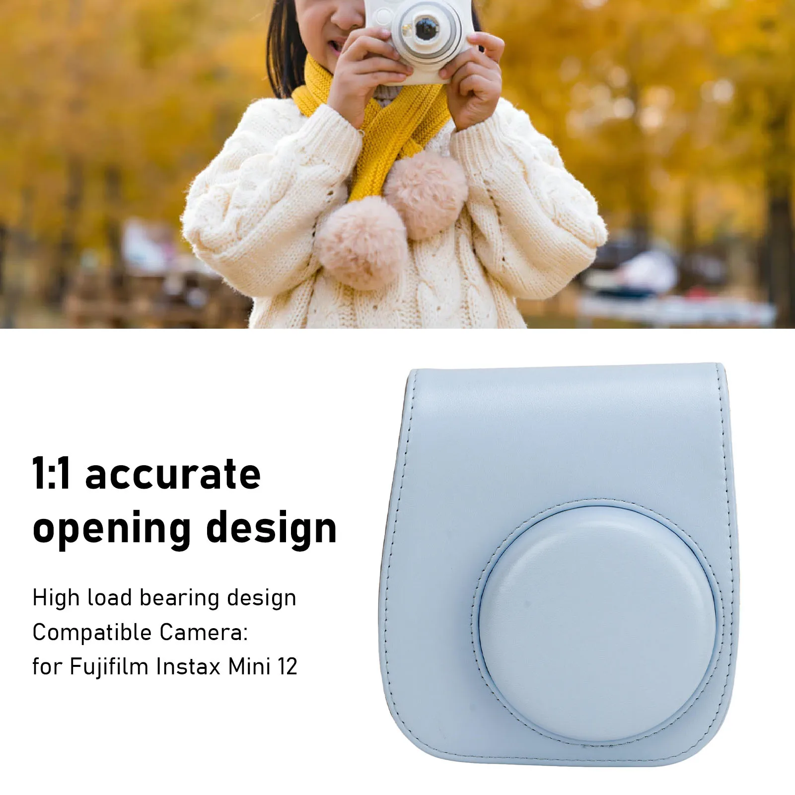 حقيبة كاميرا فورية صغيرة محمل تحميل عالي مخزن 65 صورة حافظة كاميرا فورية مضادة للخدش مع مرشحات ألوان لجهاز Mini 12 #3