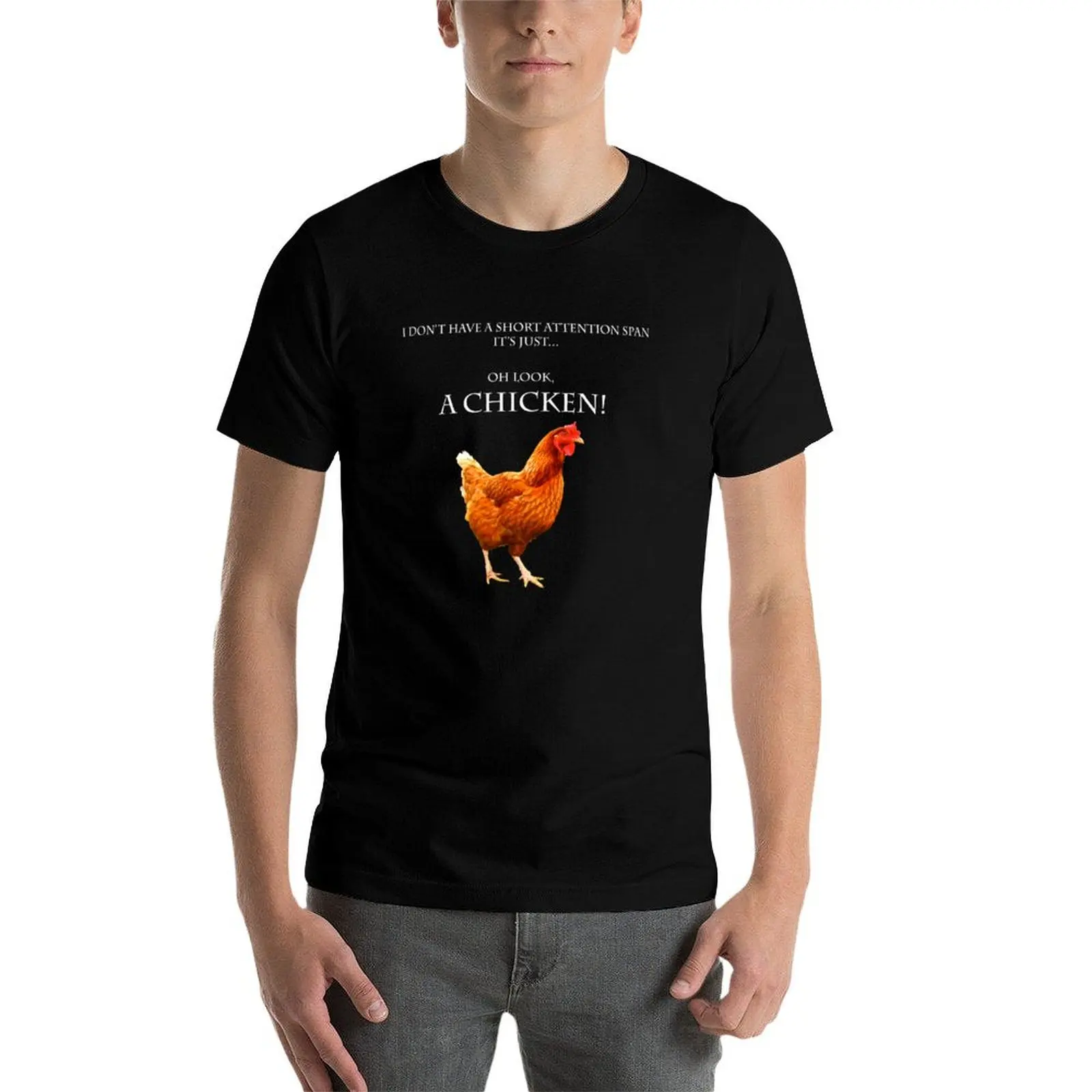 

oh look... a CHICKEN! T-Shirt anime t shirts for man man t shirts high quality luxury brand printed t shirts for man T-Shirt