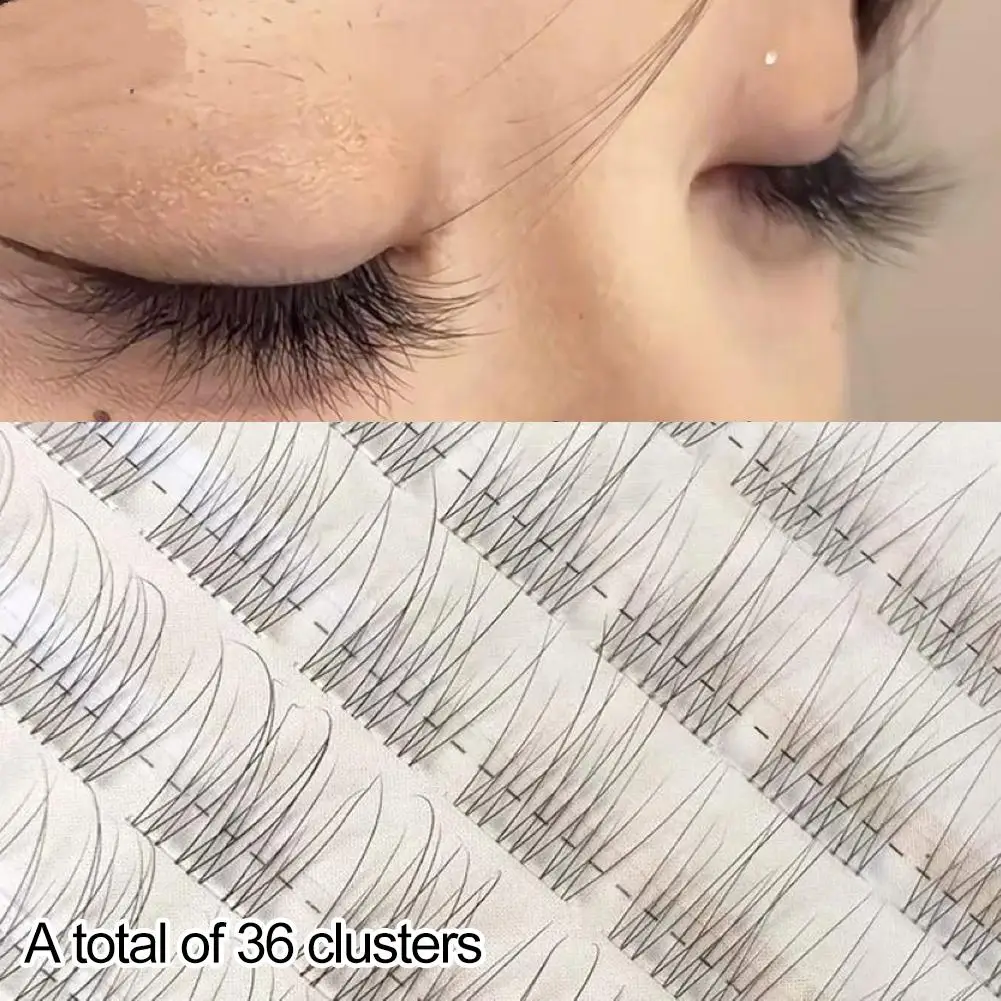 Glue-free Fishtail False Eyelashes Cluster Natural Volume Natural Look Self-adhesive Eyelashes Extension Makeup