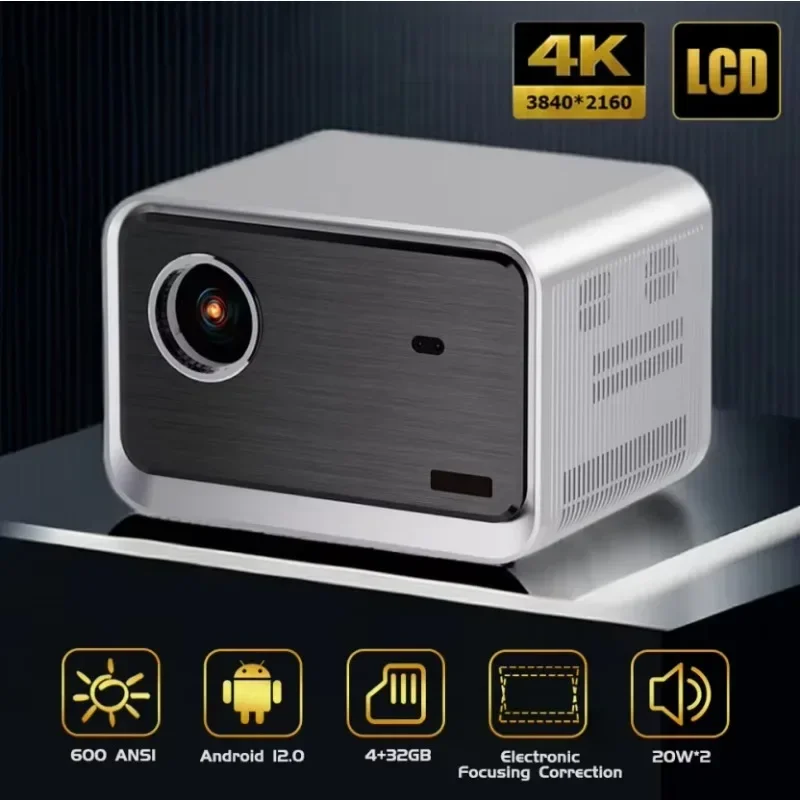 4K Native 4K 3840*2160 UHD 1LCD Digital Proyector Wifi Bluetooth Smart Android Portable Mini Video Projector