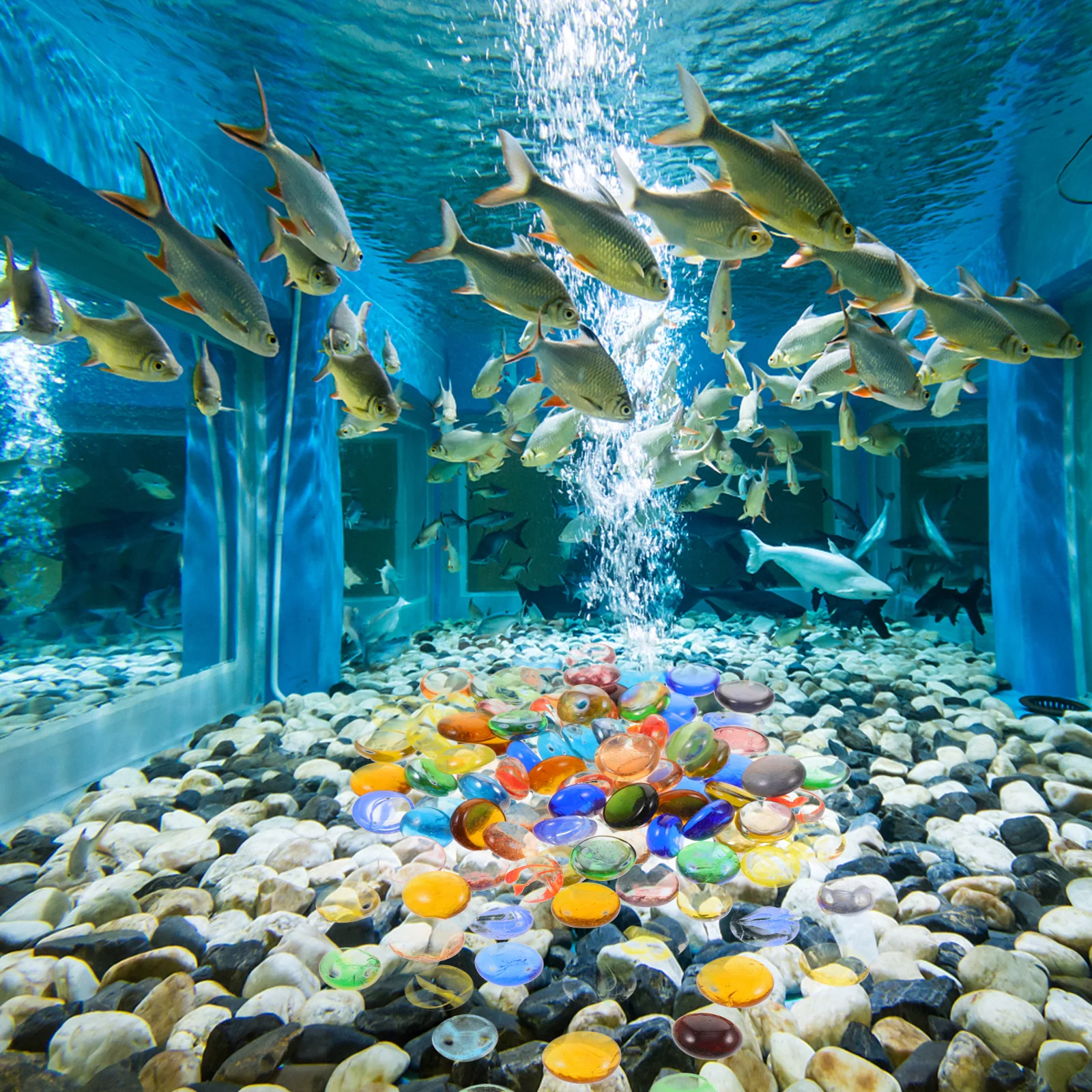 100 قطعة الأحجار الكريمة الزجاجية زهرية حشو صغير مختلط اللون مسطحة القاع الخرز Craft بها بنفسك الحرفية الديكور حفل زفاف عيد ميلاد ديكور المنزل #5