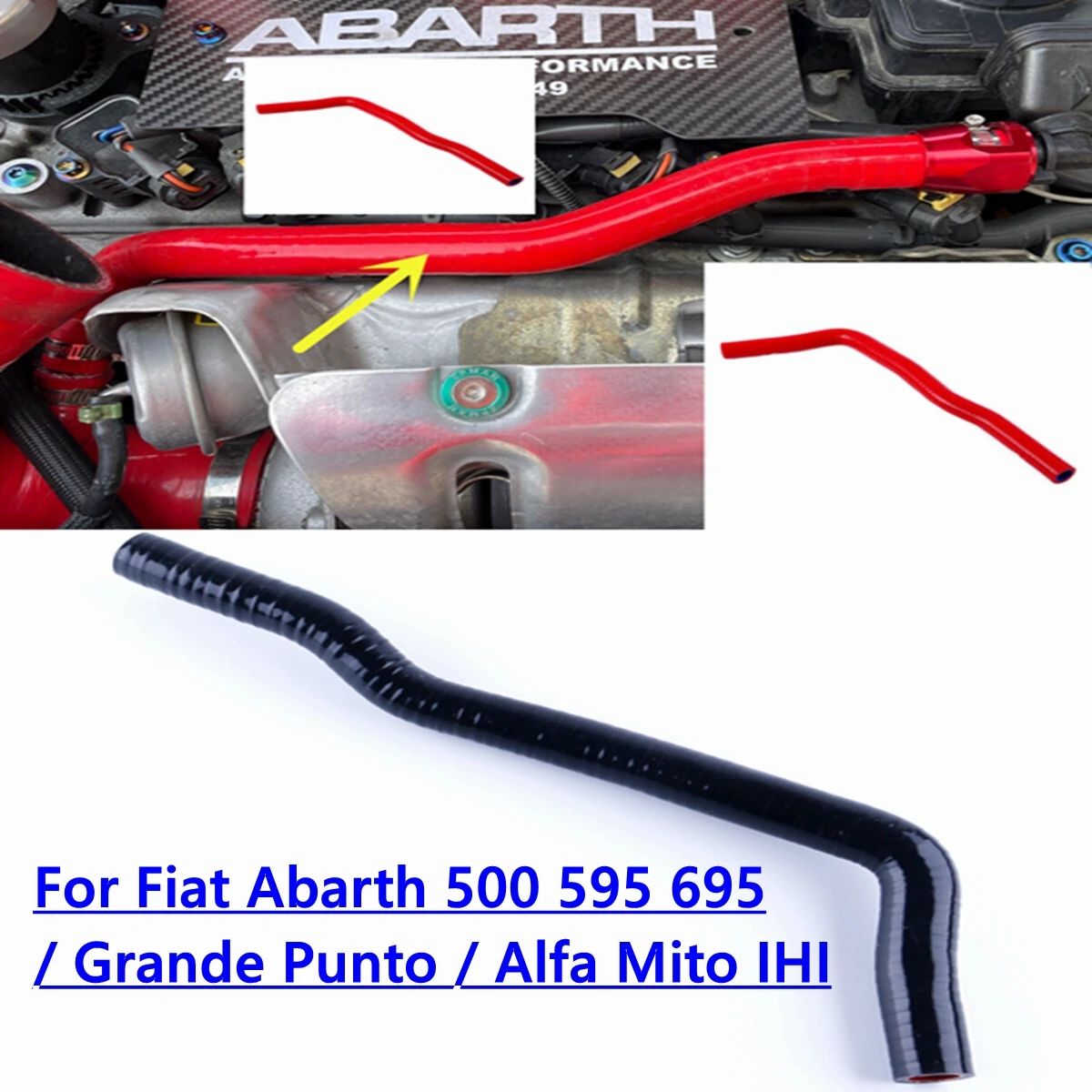 Oil Breather Hose For Fiat Abarth 500 595 695 / Grande Punto / Alfa Mito IHI Turbo Silicone Tube Silicon Pipe 1Pc