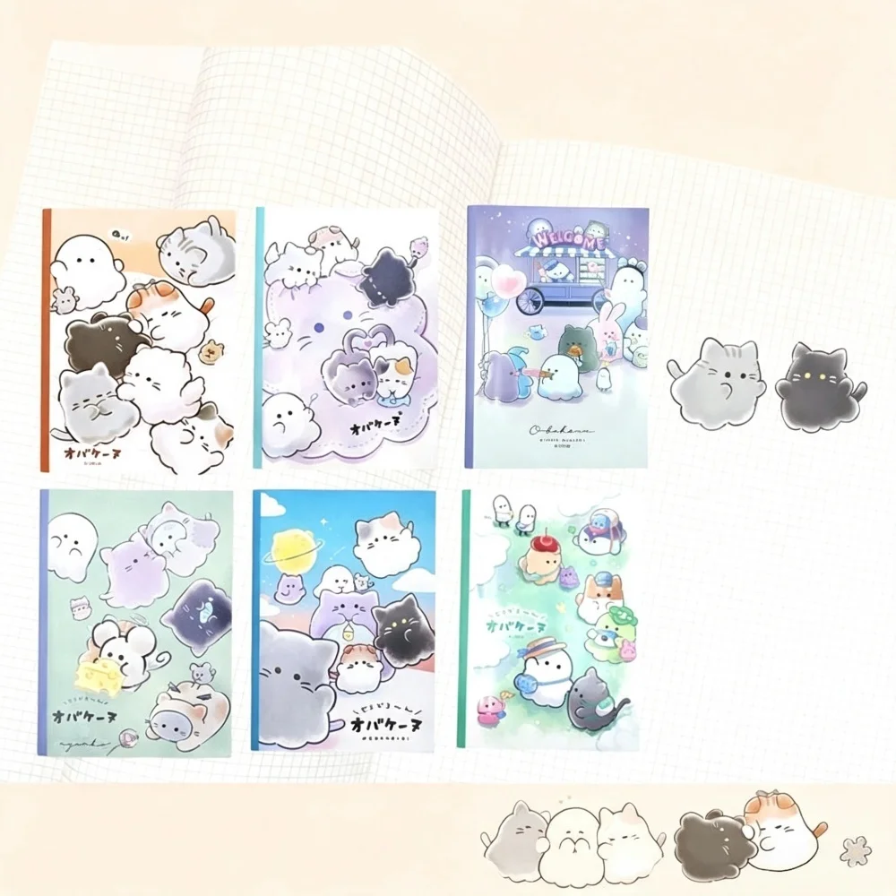 Cute Cartoon Notebook Grid Notebook with Personalized Soft Cover 4 Styles Available Perfect for Business Meeting and School Life