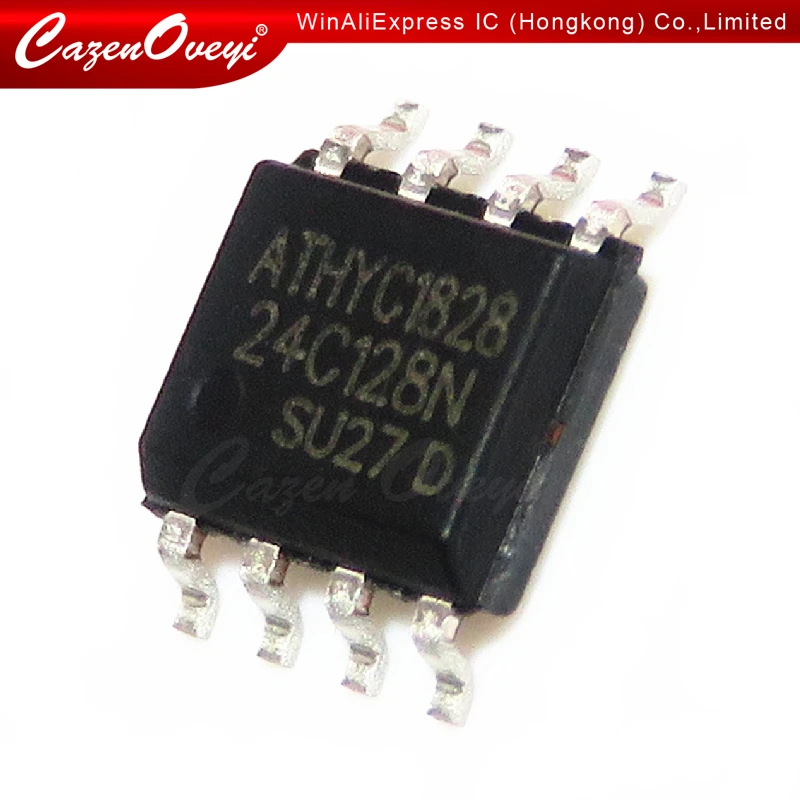 10pcs/lot New AT24C128 24C128 AT24C128N AT24C128AN AT24C128N-10SU-2.7 memory IC SOP-8 In Stock