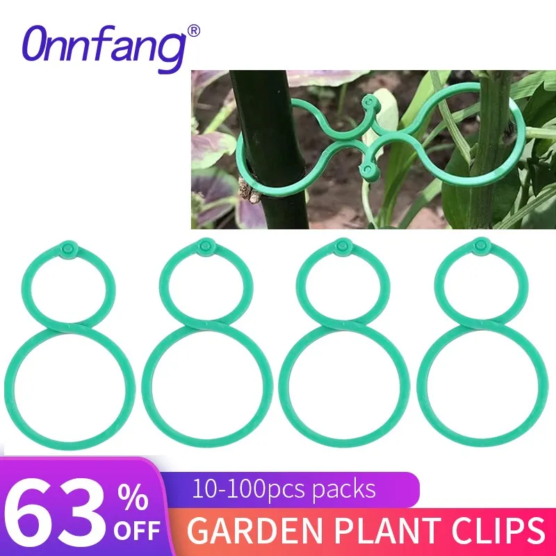  Flower Plant ClampPlant Support Clips Plant Fixed Clips Bracket Pole for Gardening Vegetables Stem Support 