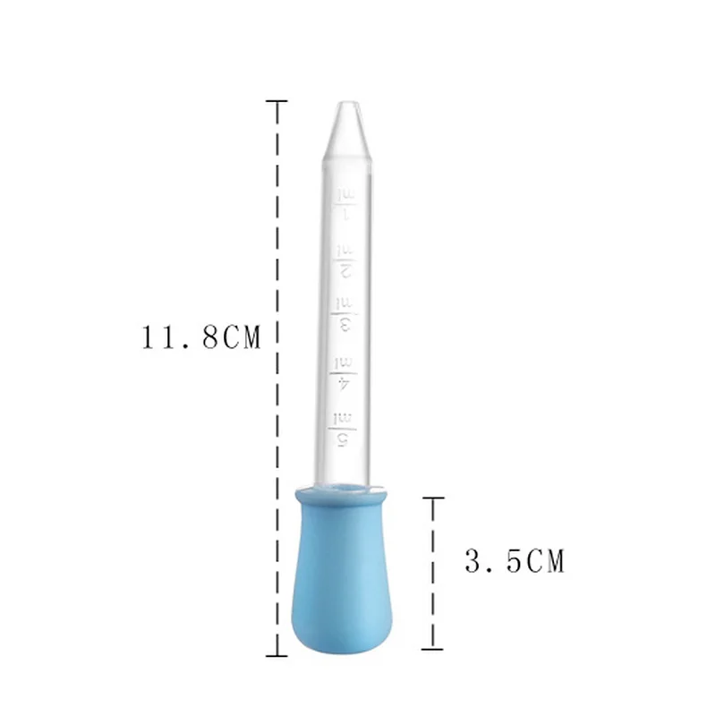 5ml medicina dispensador para bebê criança grau alimentício silicone medicina conta-gotas com escala marca crianças infantil medicina líquida tubo