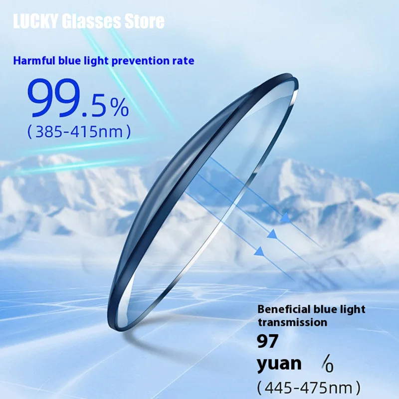 

Luck 1.56 1.61 1.67 1.74 Anti blue light lLens Prescription Non Spherical Anti Reflection Myopia Jyperopia Astigmatism Lens