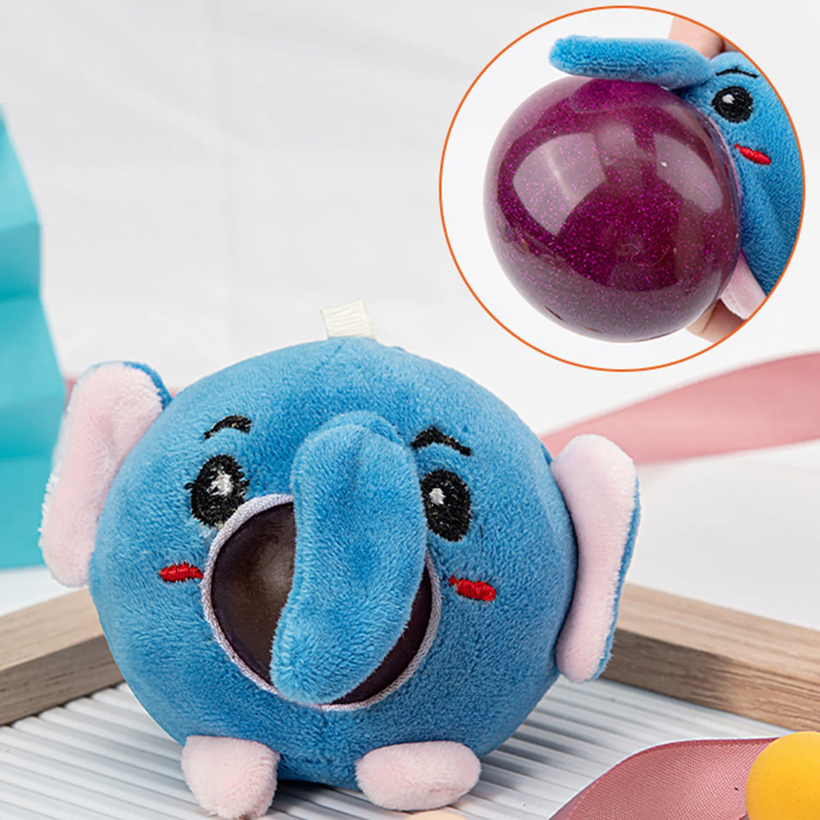 Plush Animal Unzip Toys Stress Squeeze Toys Vent Ball Decompression Doll Toy Keychain Pendant Squeeze Ball