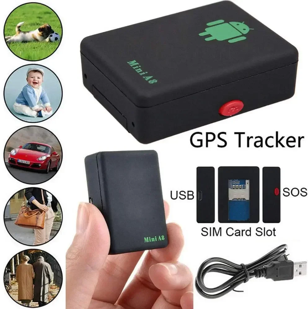 A8 Mini GSM/GPRS Tracker Global Real Time GSM GPRS Tracking Device With SOS Button for Cars Kids Elder Pets No GPS No GPS hot