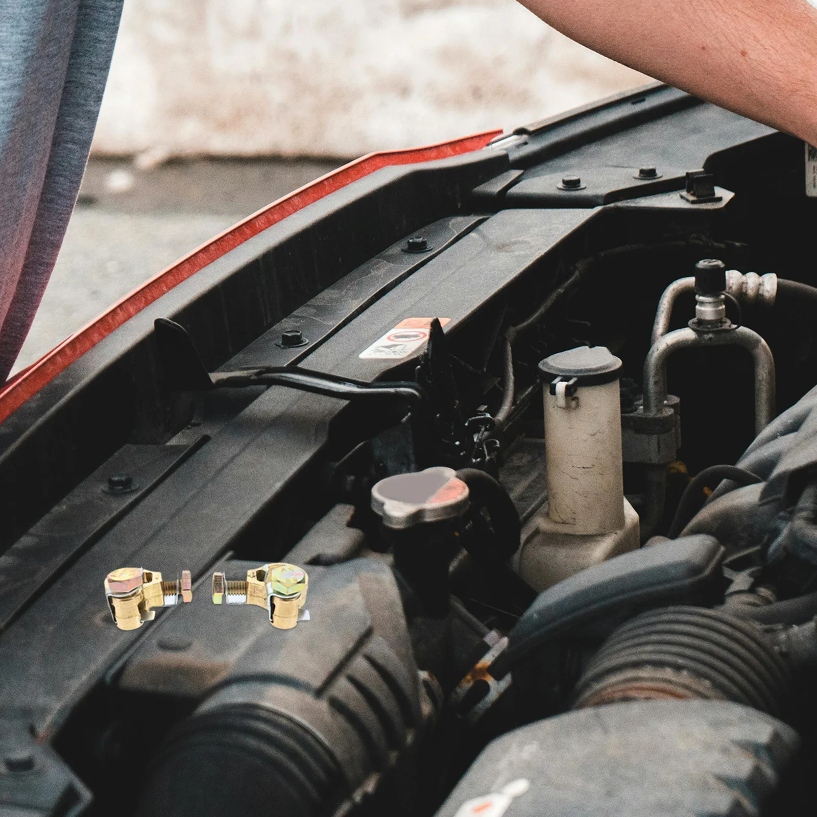 

Copper Post Terminal Connectors Heavy Duty Brass Clamps For Truck Rv Marine Car Cable End Connector Automotive