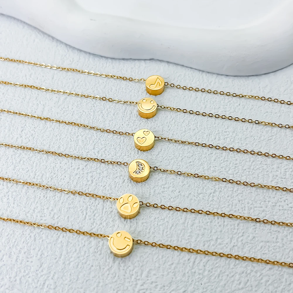 EManco Mini Delicate Round Jewelry Stainless Steel Gold-Plated Bracelet Simple Party Favors Wholesale