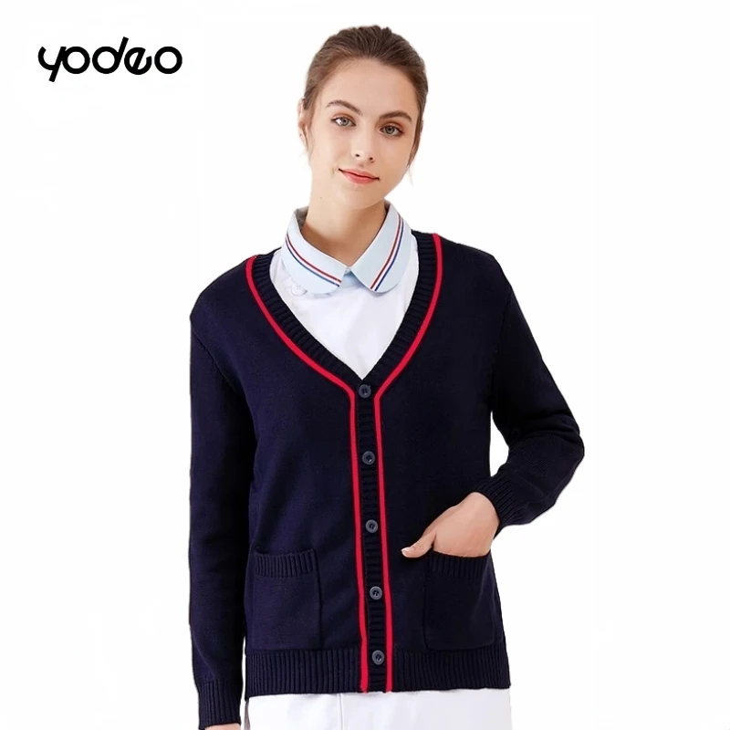 الجملة ممرضة محبوك بالأزرار مقاومة للاهتراء، سترات طبية متينة ملابس خارجية سميكة روتين ملابس الموظفين الطبيين ﻿