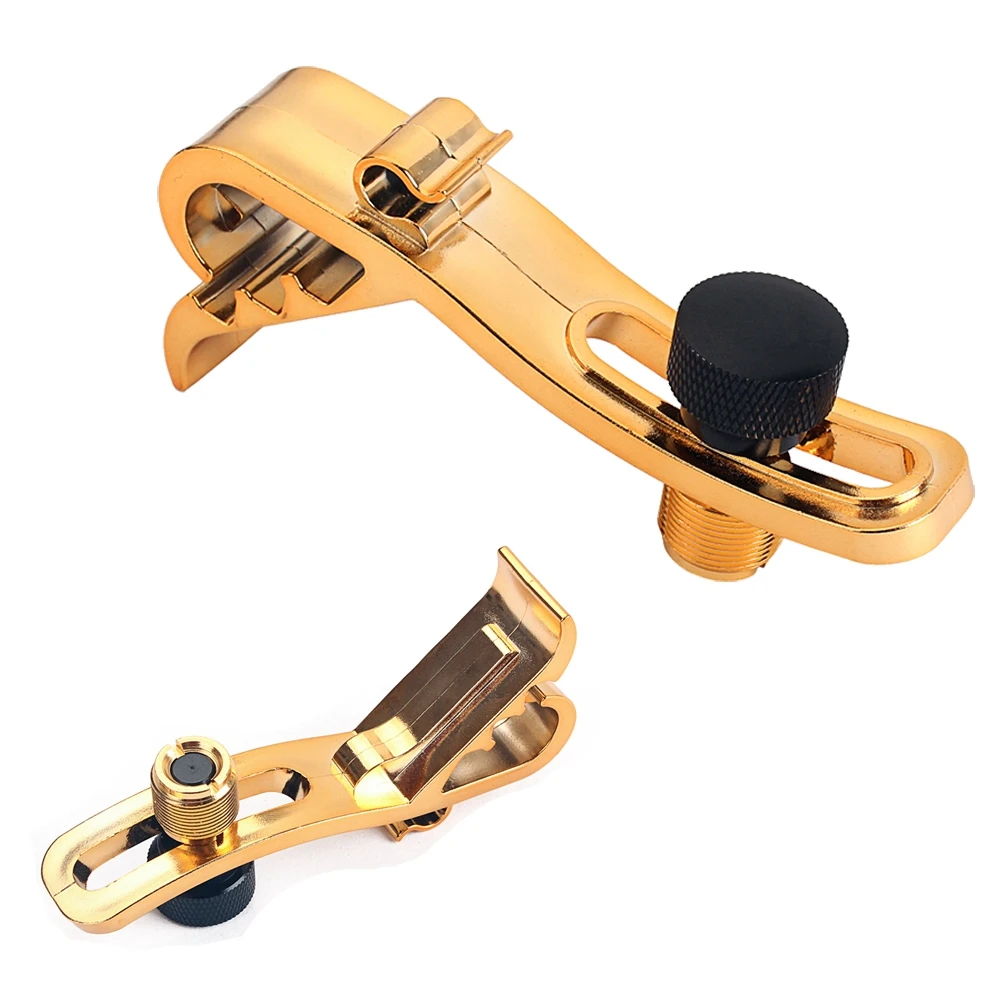 

Plastic Stage Drum Clamp Shockproof Adjustable Microphone Mic Rim Clips Holder Rim Mount Kit (Golden)