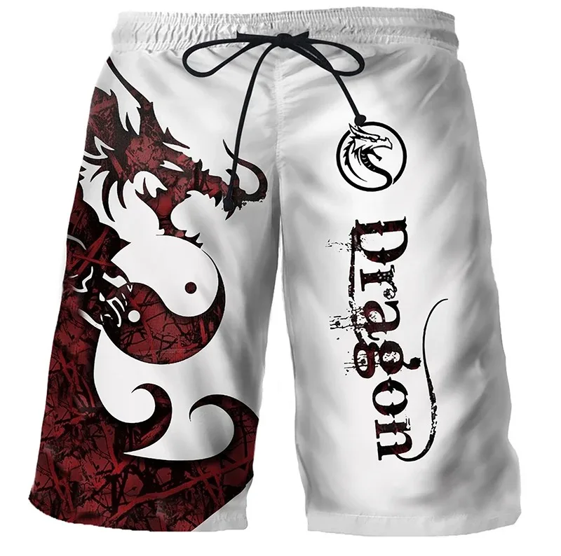 Cool Tiger Wolf Summer Shorts Comfortable Surfboard Hawaiian Beach Shorts Quick Dry Sports Shorts Men\'s Beach Shorts Boys