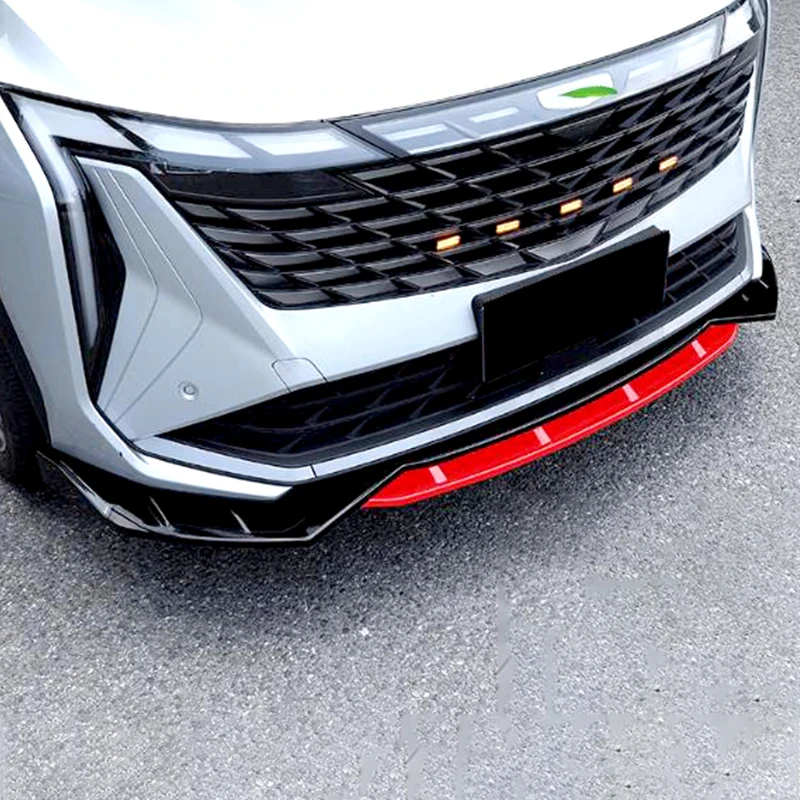 For Geely Atlas L Starray FX11 Front Lip Accessories 3Pcs Car Bumper Body Kit Spoiler Diffuser Deflector 2023-2025 Sport Package