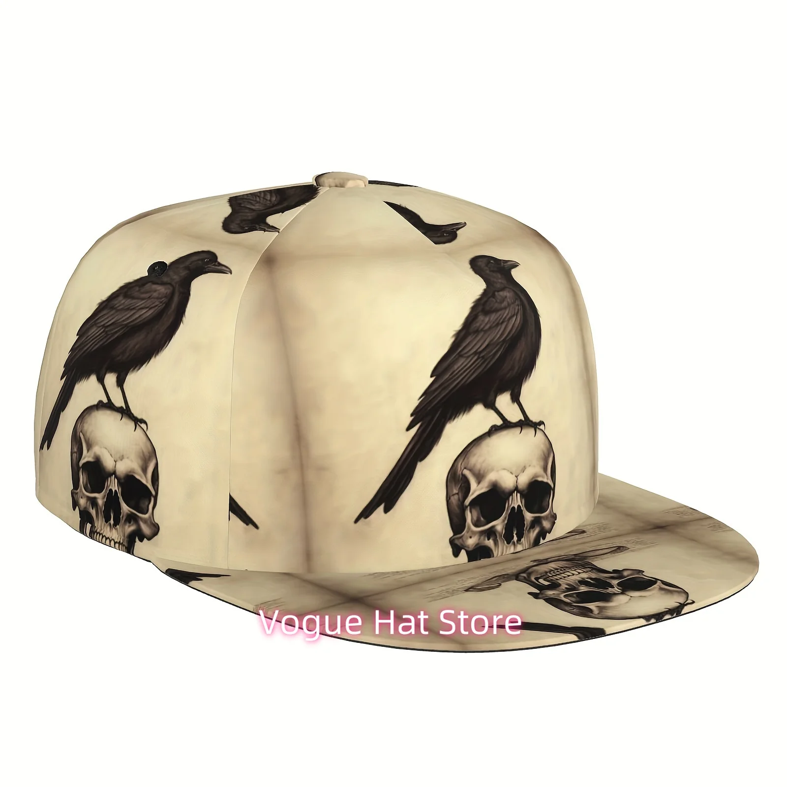 1pc, Baseball Cap, Golf Cap, Crow And Skull, Unisex Sports Fashion, Suitable for Seasonal Running Exercises And Outdoor Activiti