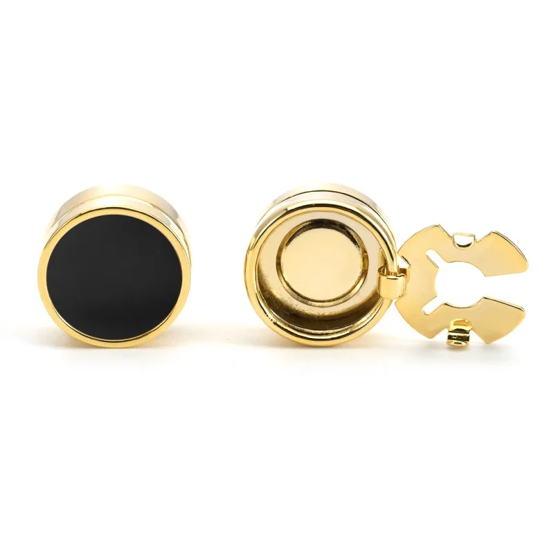 Fashion Round Cuff Link Banquet Wedding Men\'s Cufflinks Luxulry Jewelry Shirt Cover Buttons Clothing Decoration Accessories