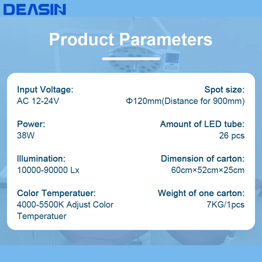 Dental Clinic 26 Led Bulbs Chair Operation Light Examination Shadowless Lamp Dental Implant Light Surgical Light for Hospital
