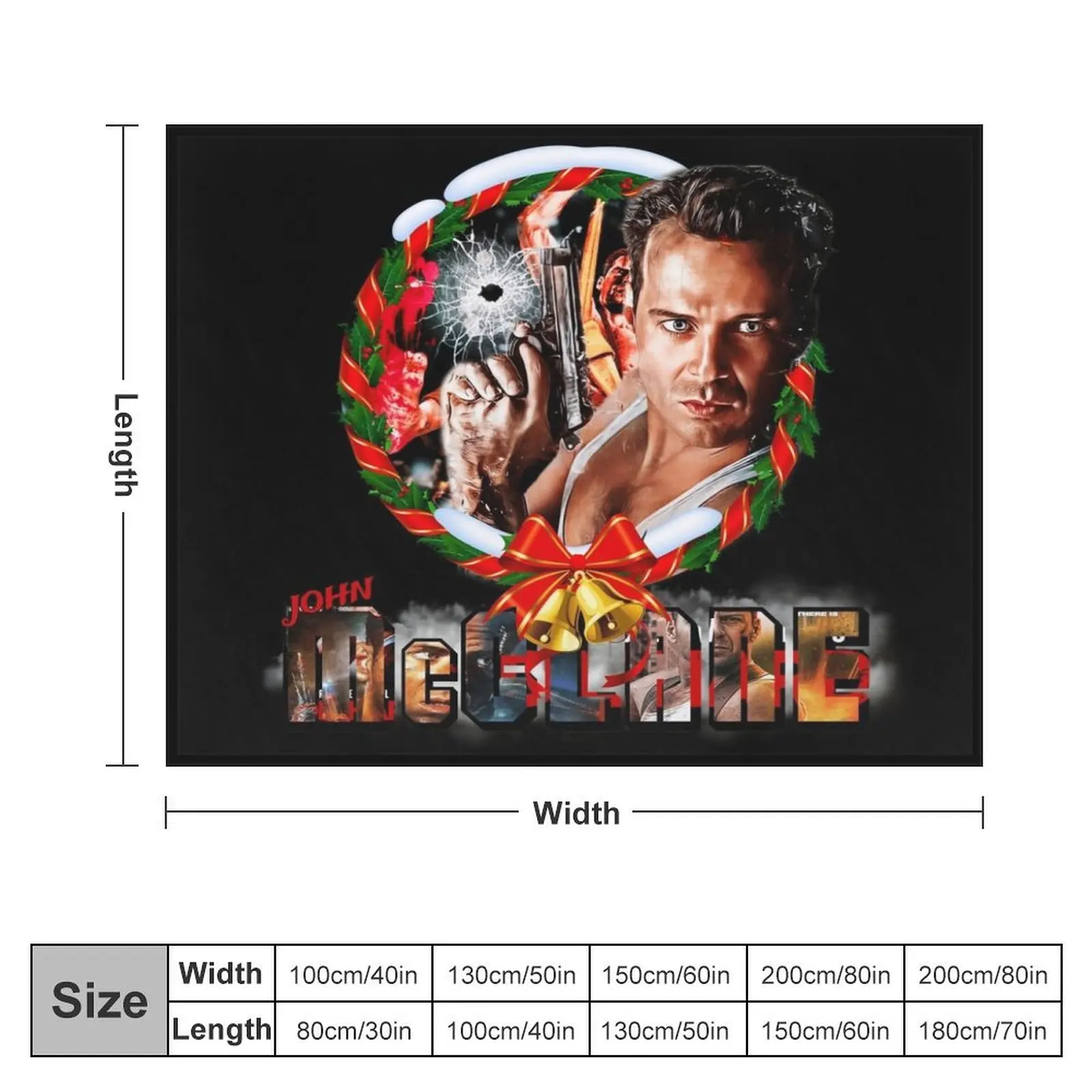 A John McClane Christmas Throw Blanket Thin Beach Vintage Blankets