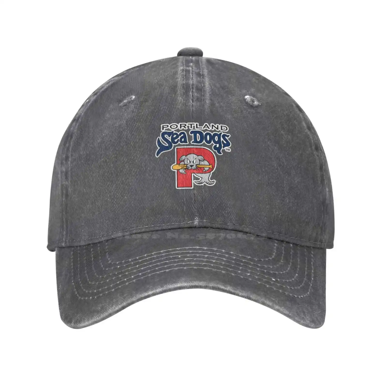 

Portland Sea Dogs Logo Print Graphic Casual Denim cap Knitted hat Baseball cap