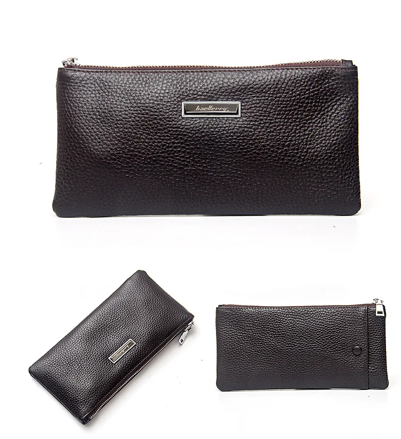 Baellerry Herren-Business-Geldbörse, lange Geldbörse aus echtem Leder, Geldhandtasche, Handy-Kartenhalter, Herren-Geschenk für Vater, Sohn, Ehemann – Detail 15