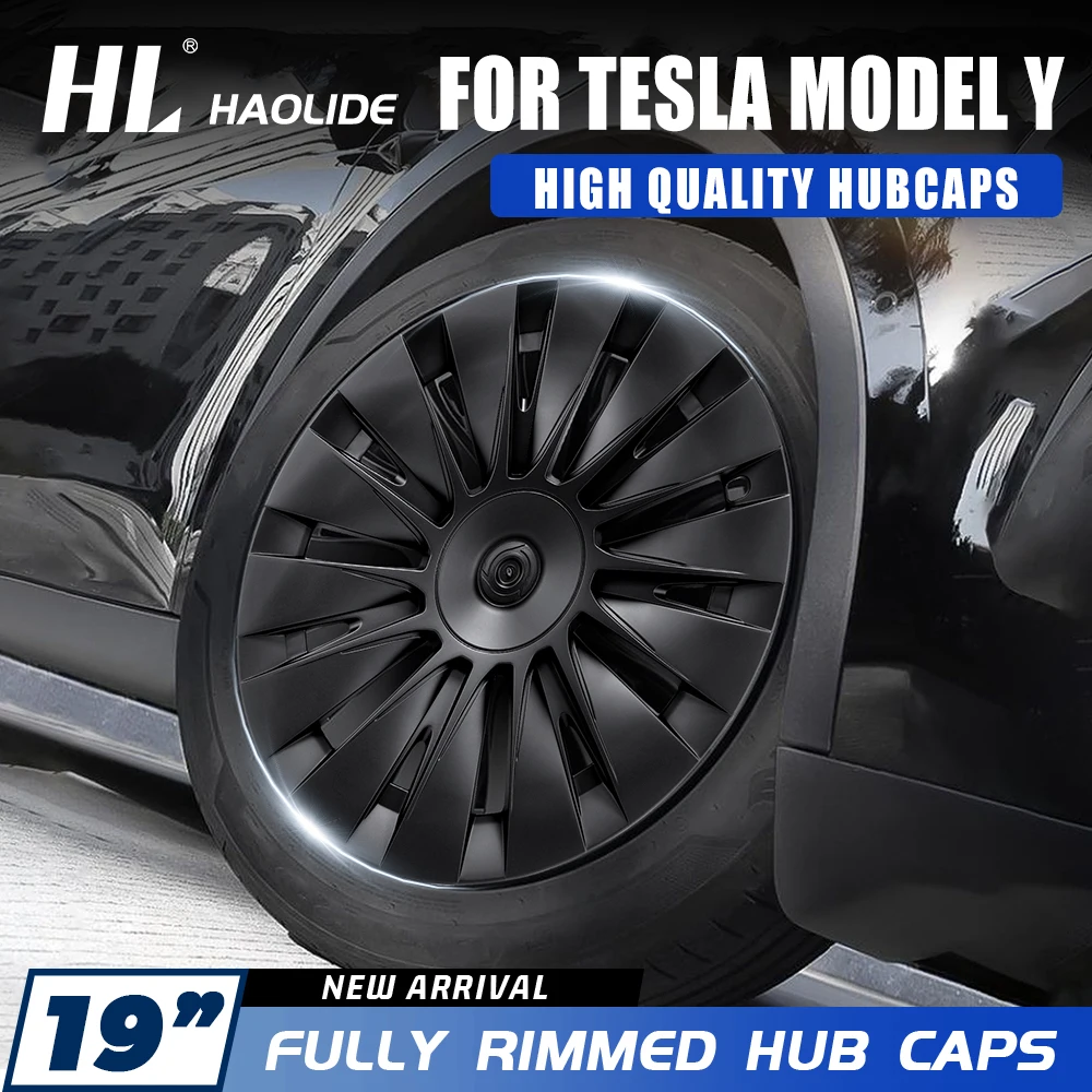 

HL 4PC Hub Cap Car Replacement Wheel Cap 19inch Performance Automobile Hubcap Full Cover Accessories for Tesla Model Y 2023 2024